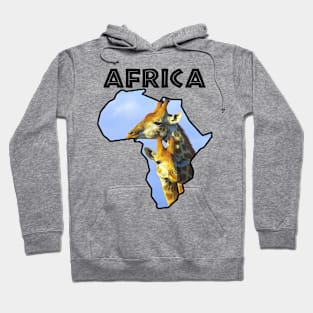 African Wildlife Continent Giraffe Cuddles Hoodie